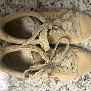 Puma Beige Suede Casual Sneakers